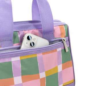 Insulated Lunch Bag - Pastel Checks