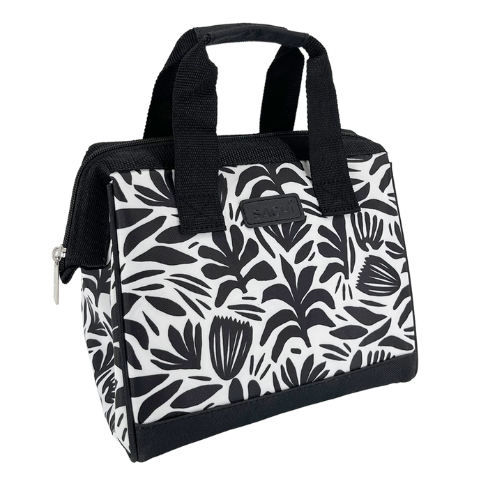 Insulated Lunch Bag - Monochrome Bloom