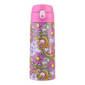 Kid's Drink Bottle with Sipper 550ml Flower Power