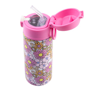 Kid's Drink Bottle with Sipper 550ml Flower Power