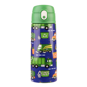 Kid's Drink Bottle with Sipper 550ml Garbage Trucks