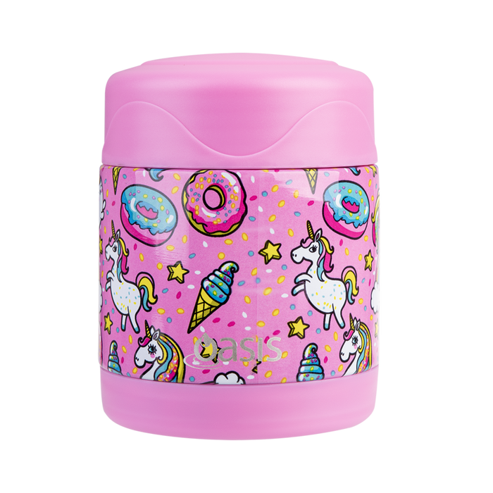 Double Wall Insulated Kids Food Flask 330ml - Unicorn