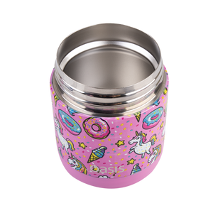 Double Wall Insulated Kids Food Flask 330ml - Unicorn