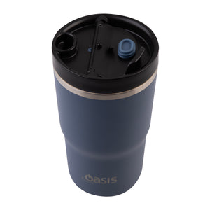 Insulated Ceramic Travel Mug 480ml - Indigo