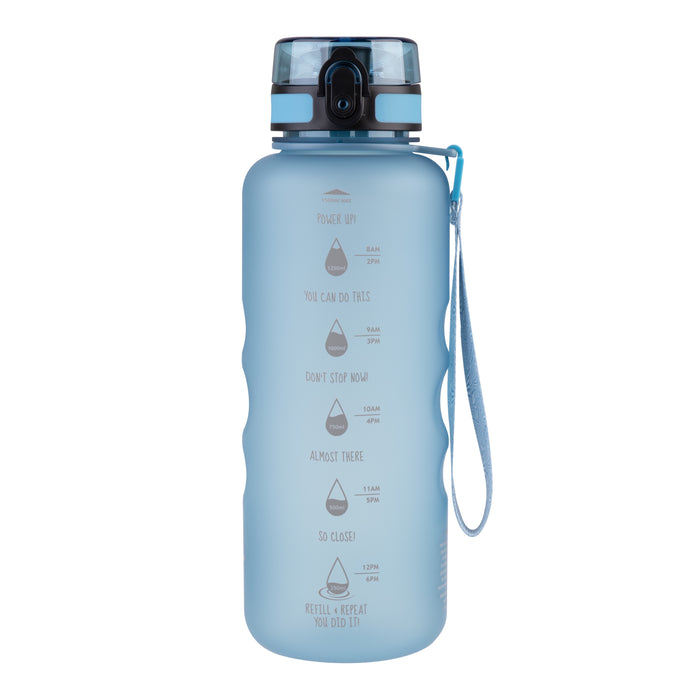 Motivational Sports Bottle 1.5L Glacier Blue