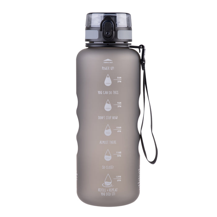 Motivational Sports Bottle 1.5L Graphite