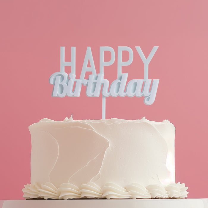 Cake Topper - MILKSHAKE Happy Birthday BUBBLE GUM