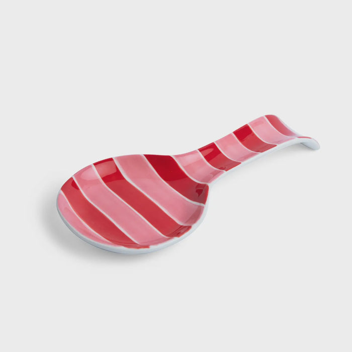 Spoon Rest - Pink and Red Stripe