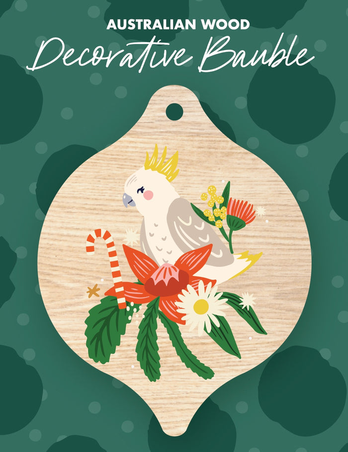 Single Bauble - Christmas Cockatoo