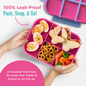 BentGo Kids Snap & Go Lunch Box - Rainbows & Butterflies