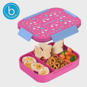 BentGo Kids Snap & Go Lunch Box - Rainbows & Butterflies