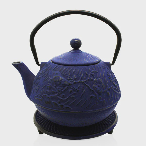 Blue Bird Navy Iron Teapot 700ml