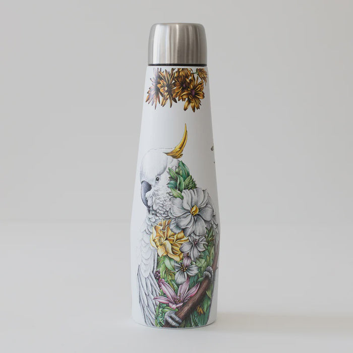 Double Wall Insulated Drink Bottle 550ml – Sulphur-crested Cockatoo