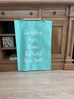 Cities Teatowel Mint