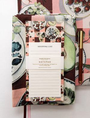 Red Gingham Shopping List DL Notepad