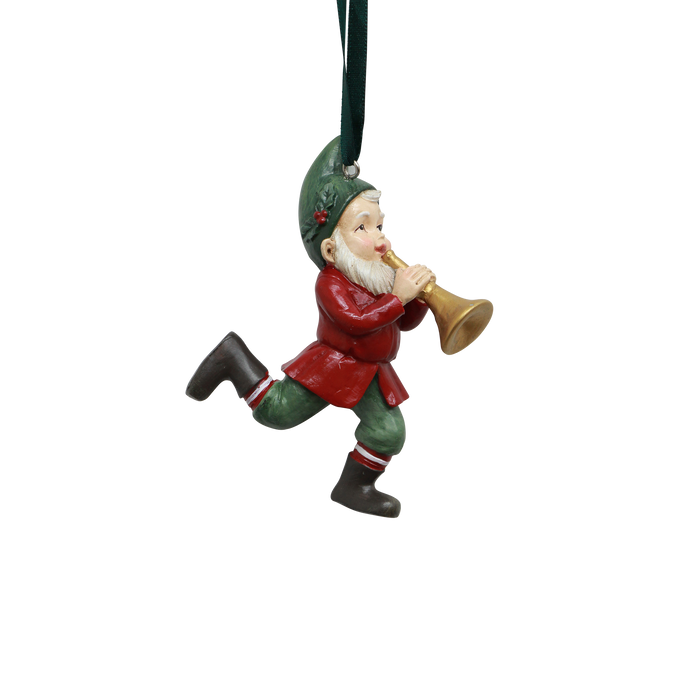 Vintage Elf Playing Trumpet