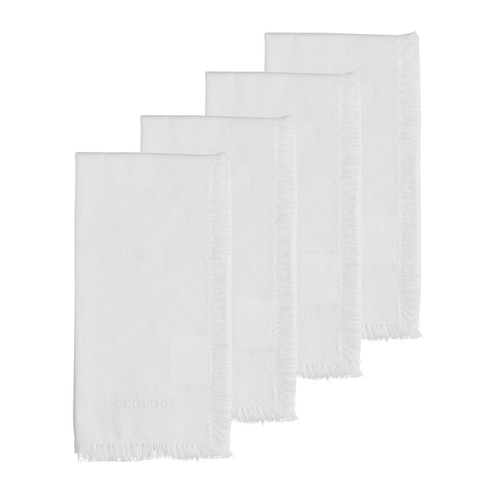 Fray Set of 4 Napkins White