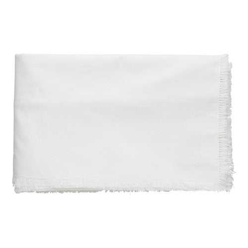 Ecology Fray Table Cloth White 150x240cm