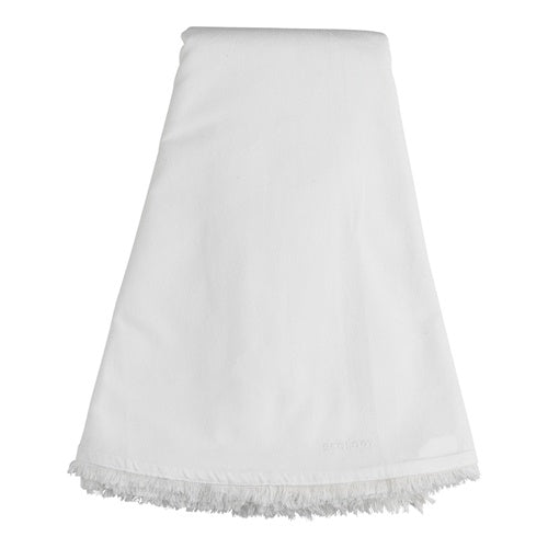 Fray Round Table Cloth White