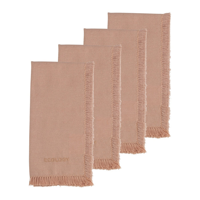 Fray Set of 4 Napkins Blush