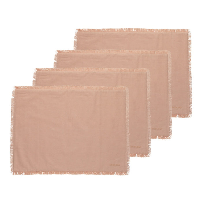 Fray Set of 4 Placemats Blush