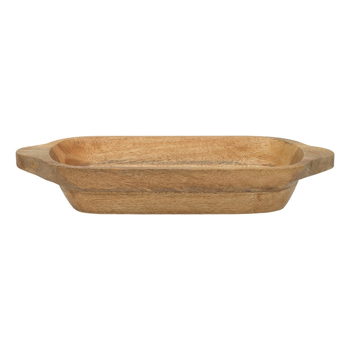 Drift Oval Shallow Bowl With Handle