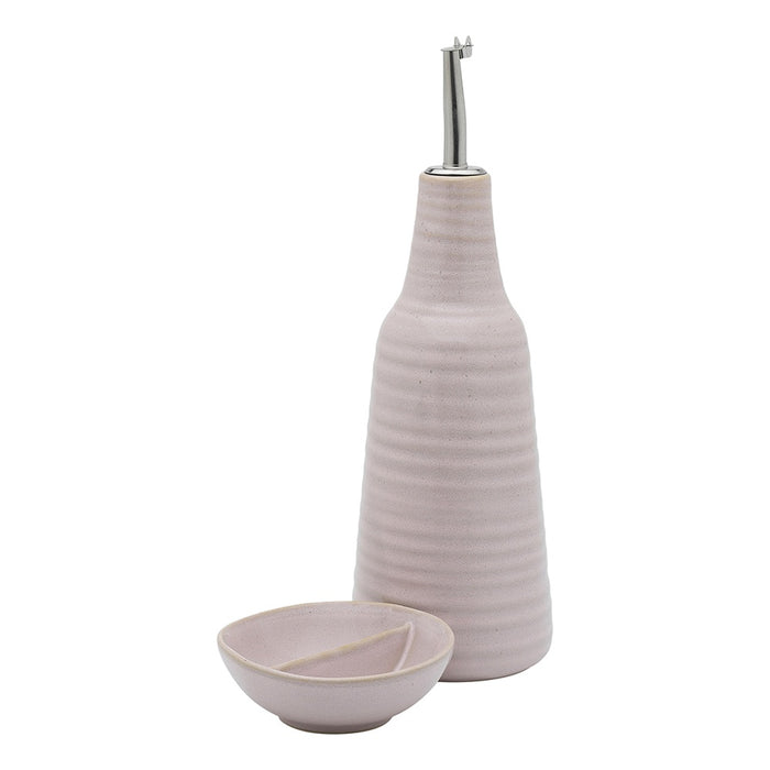 Ottawa Oil Bottle and Salt Dish Set Blush