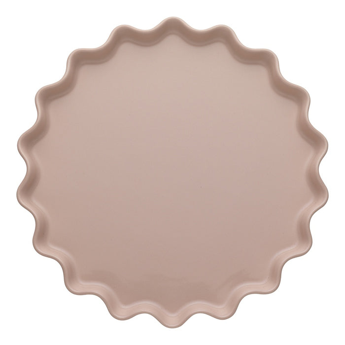 Ruffle Round Platter Pink Salt