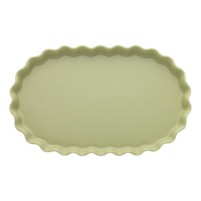 Ruffle Oval Serving Bowl Ginko