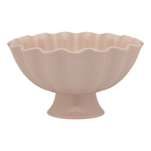 Ruffle Footed Bowl Pink Salt