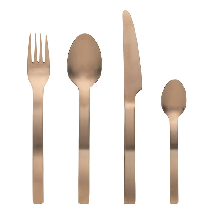 Forge 16 Piece Cutlery Set Matte Copper