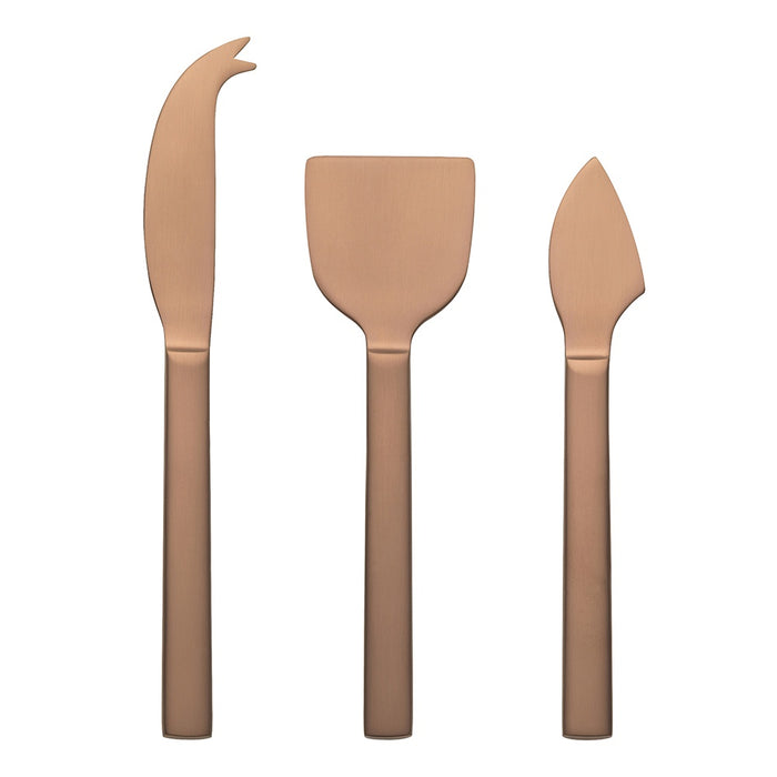 Forge Set of 3 Cheese Knives Matte Copper