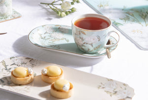 Elegant Rose Mint Mug & Plate Set