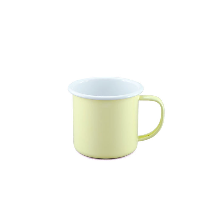 Enamel Mug 500ml Yellow/White