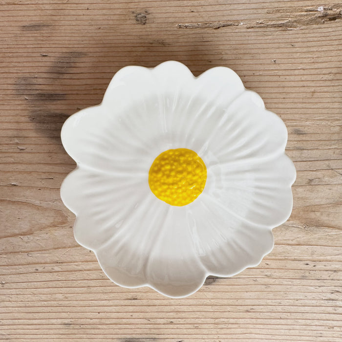 Trinket Dish - White & Yellow