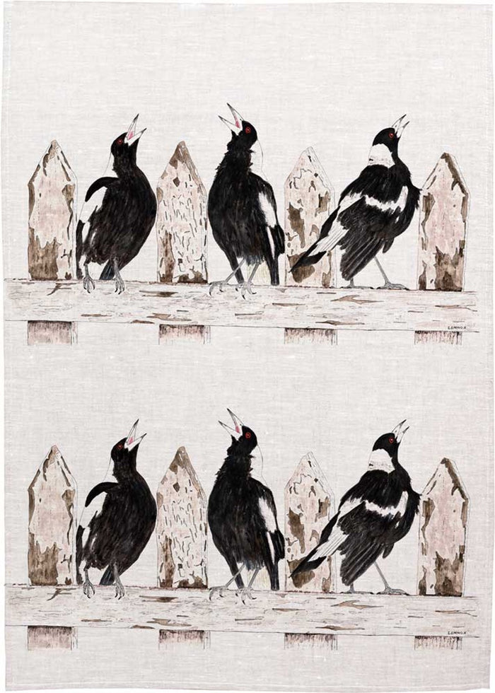 Grant Lennox Magpie Cheer Squad Tea Towel