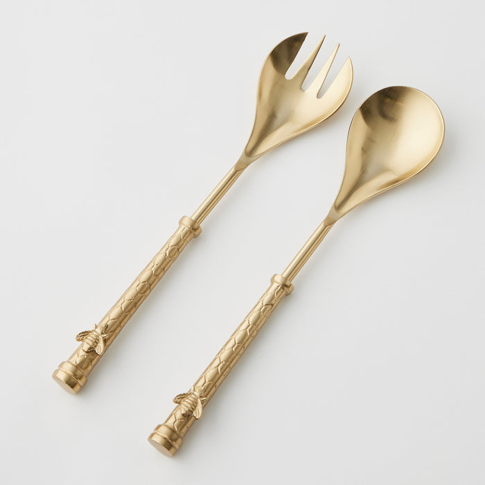 Honeycomb Salad Servers S/2