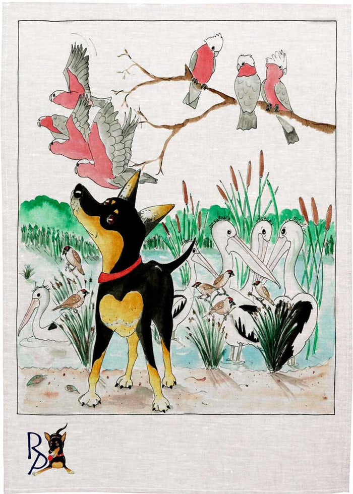 Rothwell Publishing - Kelpie and the Birds Teatowel