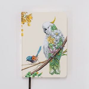 Hard Cover Writing Journal – Cockatoo & Wren