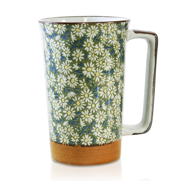 Japanese Daisies Tall Mug (Green)