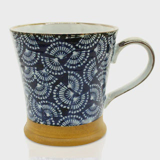 Japanese Fan Blue Tea Mug