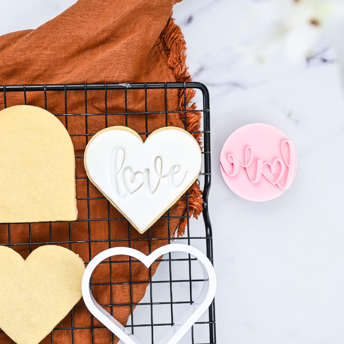 LOYAL Cookie Embosser Stamp Love