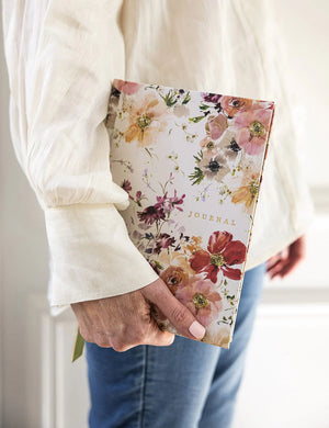 Linen Bound Journal - Poppies (Bullet Journal)