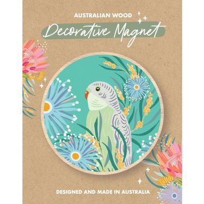 Magnet: Budgerigar - Turquoise