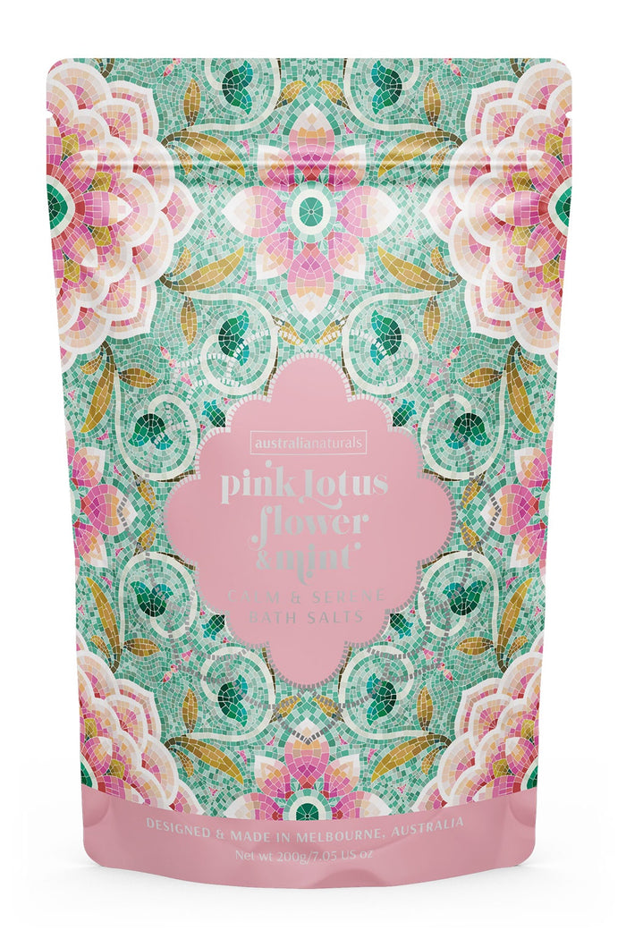 Australian Naturals Pink Lotus Bath Salts 200gm