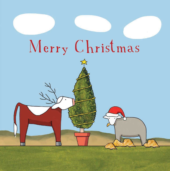 Christmas Square Card Pack 10 Christmas Feast