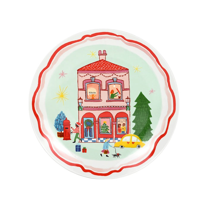 Night Before Side Plate 20cm Pink House