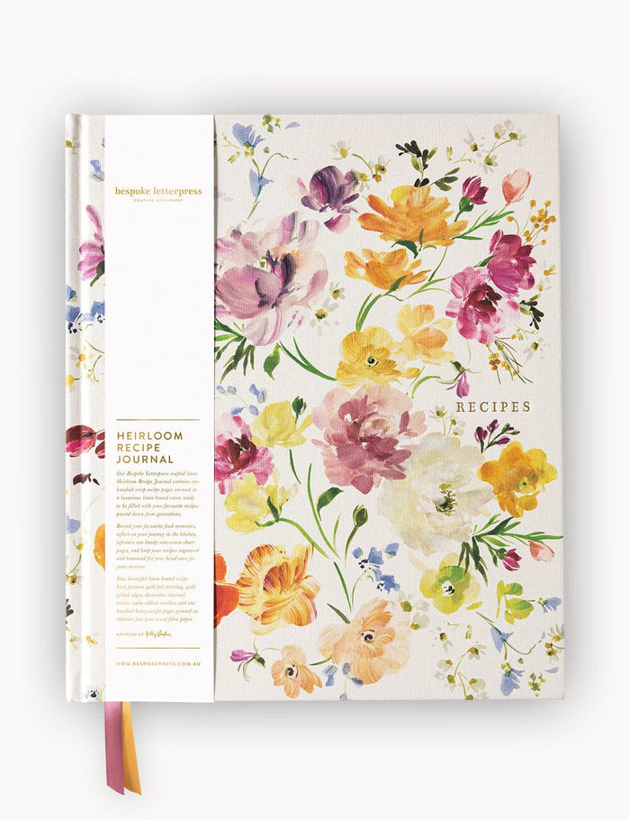 Heirloom Recipe Book Journal - Ranunculus