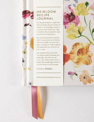 Heirloom Recipe Book Journal - Ranunculus