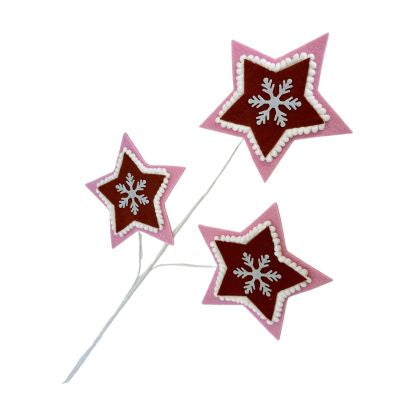 Pink Gingerbread Star Spray
